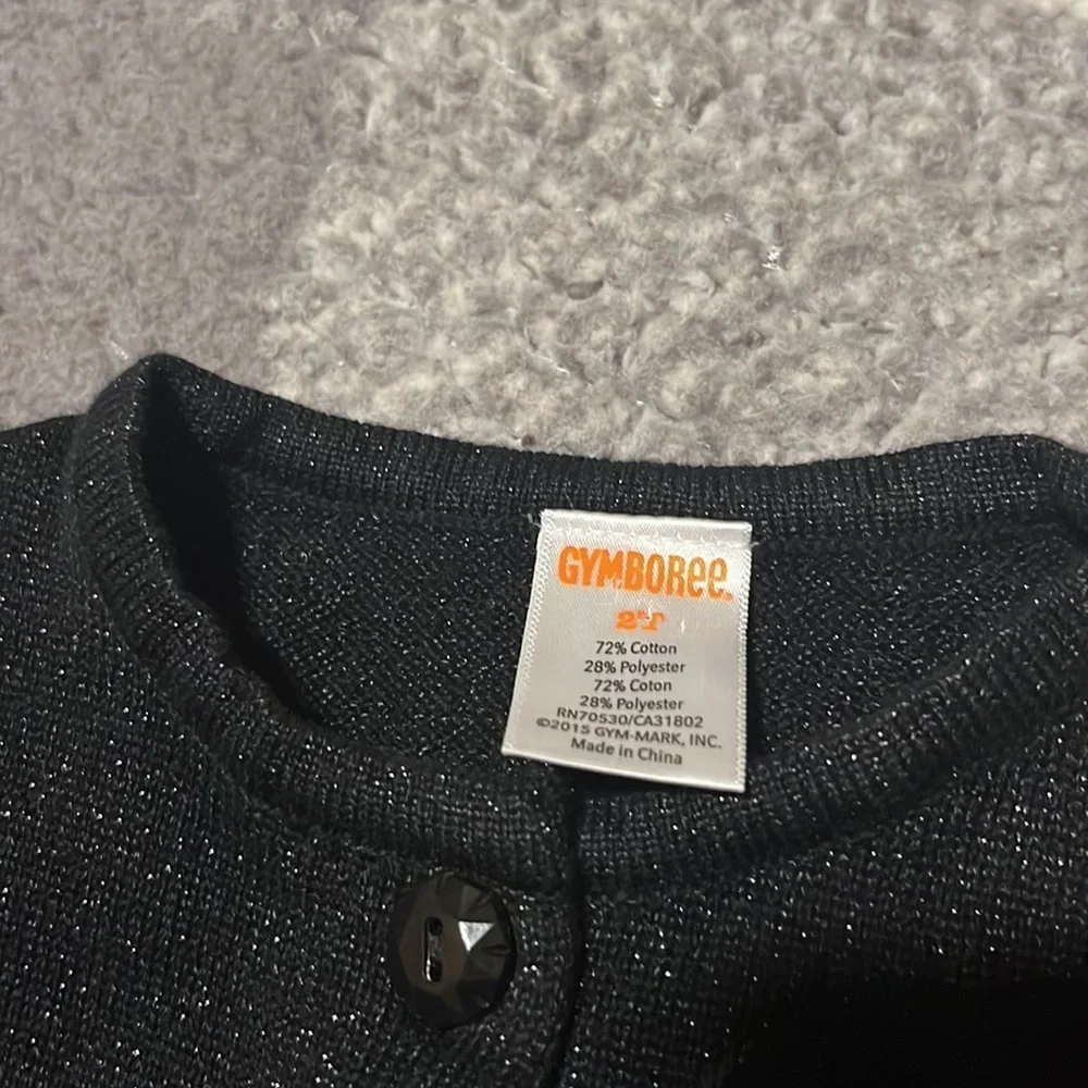 Gymboree Girl’s 2T Black Sparkle Cardigan Sweater